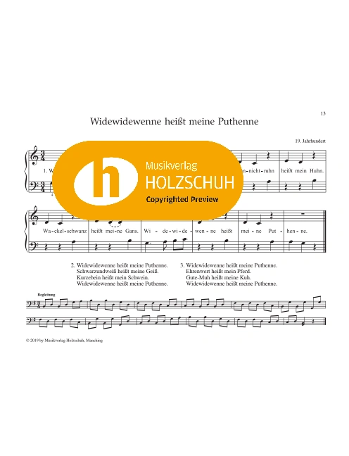 Widewidewenne heißt meine Puthenne